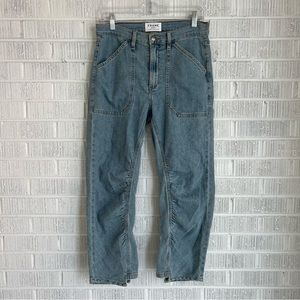 Frame | Le Ruche Crop Jeans In Harpden Denim Knee Pleats